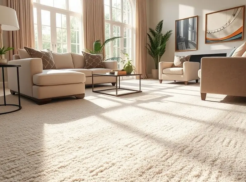 Deep cleaned carpet